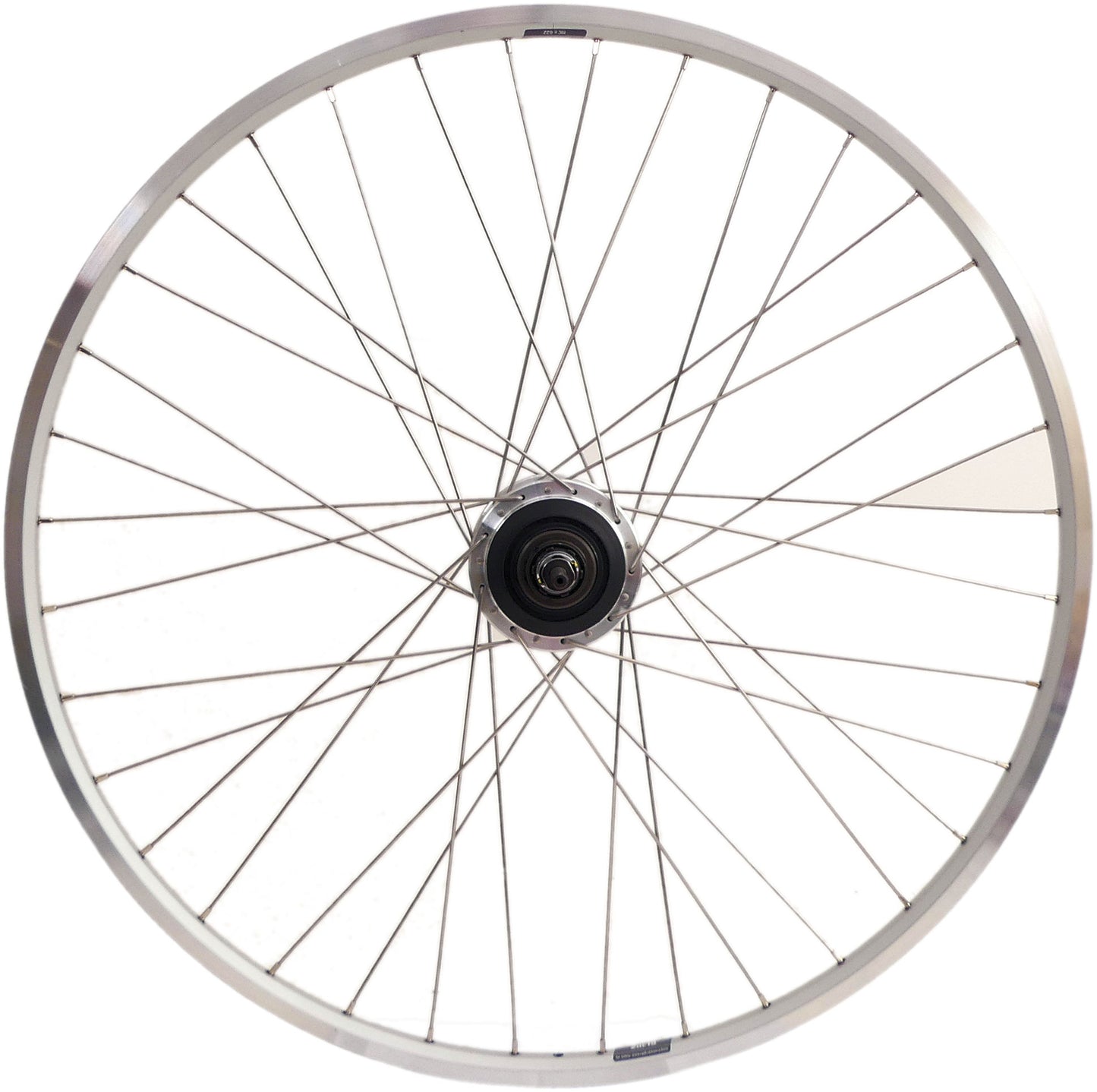 Achterwiel 28" Nexus 7 rollerbrake naaf met zilveren velg en RVS spaken