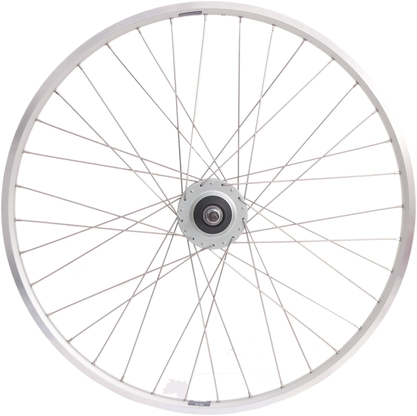Achterwiel 28" Nexus 8 rollerbrake naaf met met zilveren velg en RVS spaken