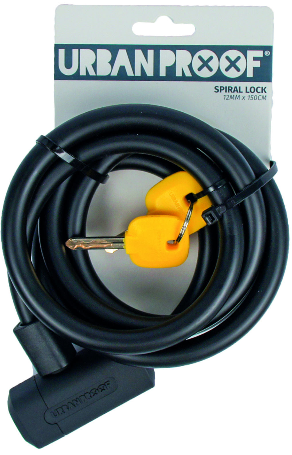 Spiraalslot Urban Proof Ø12mm x 150cm - zwart
