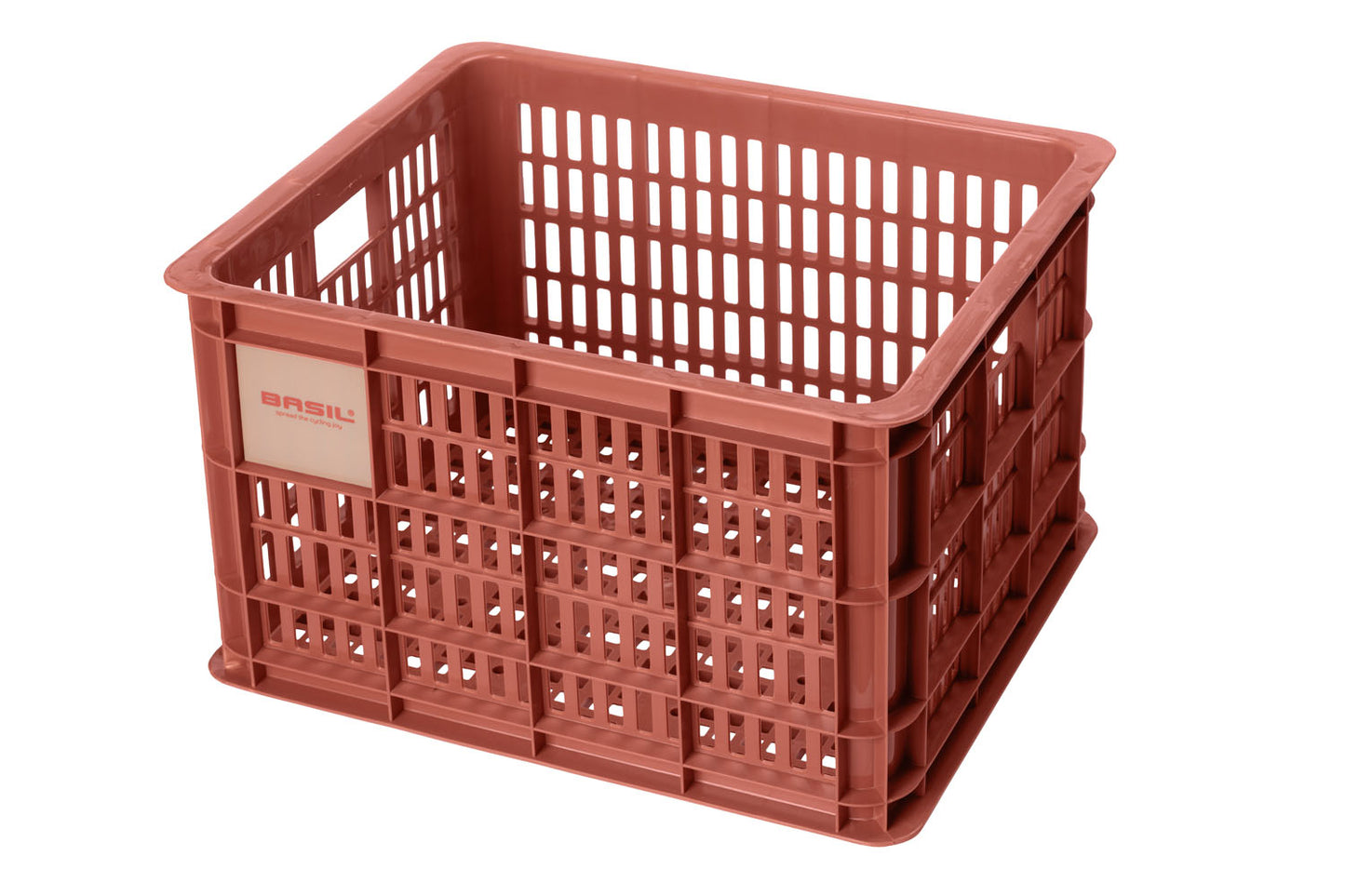 Gerecyclede fietskrat Basil Crate M 29.5 liter 35 x 45 x 25 cm - terra red