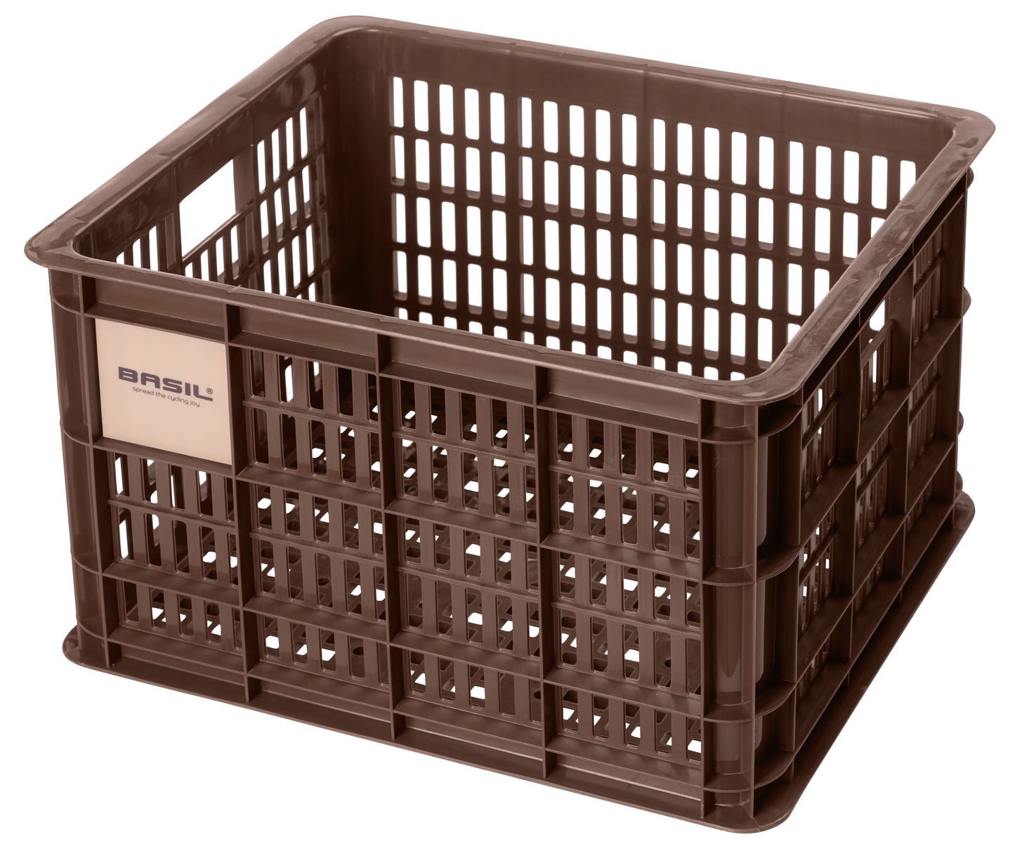 Gerecyclede fietskrat Basil Crate M 29.5 liter 35 x 45 x 25 cm - brown