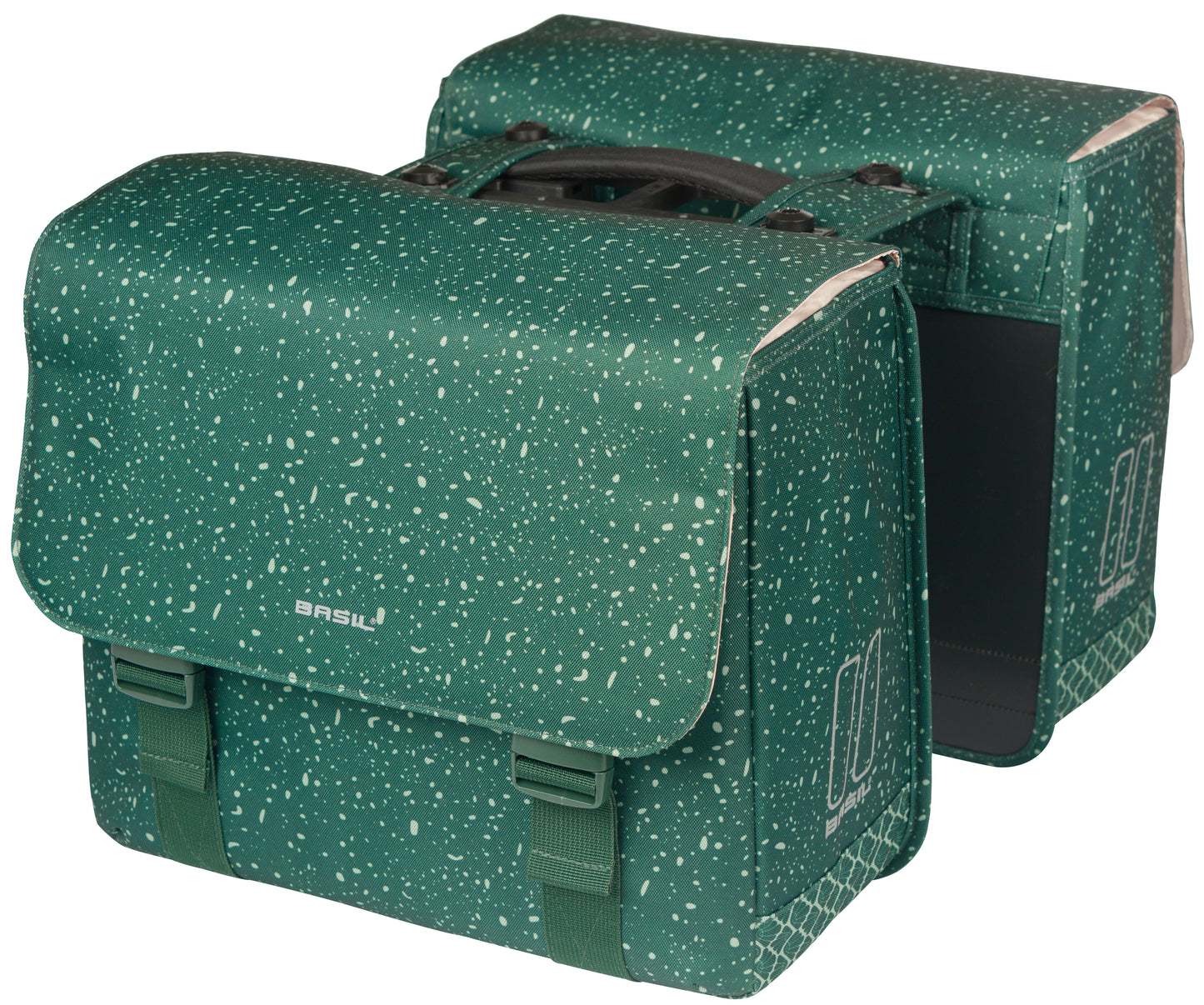 Dubbele fietstas Basil Flair MIK 35 liter 15 x 35 x 31 cm (2x) - groen