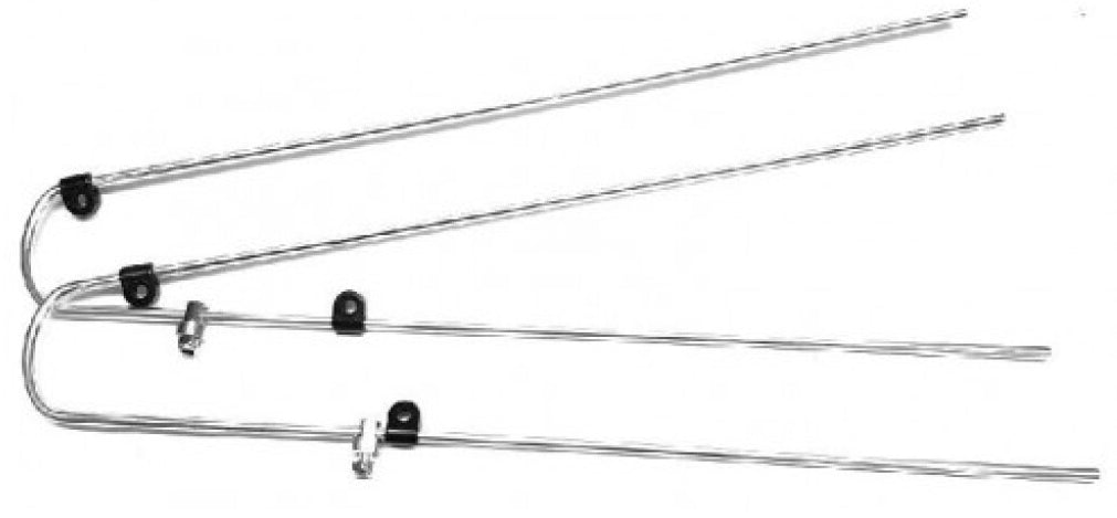 Spatbordstang-set Mirage alu 5mm 45mm 28 met gemonteerde bevestingsmateriaal