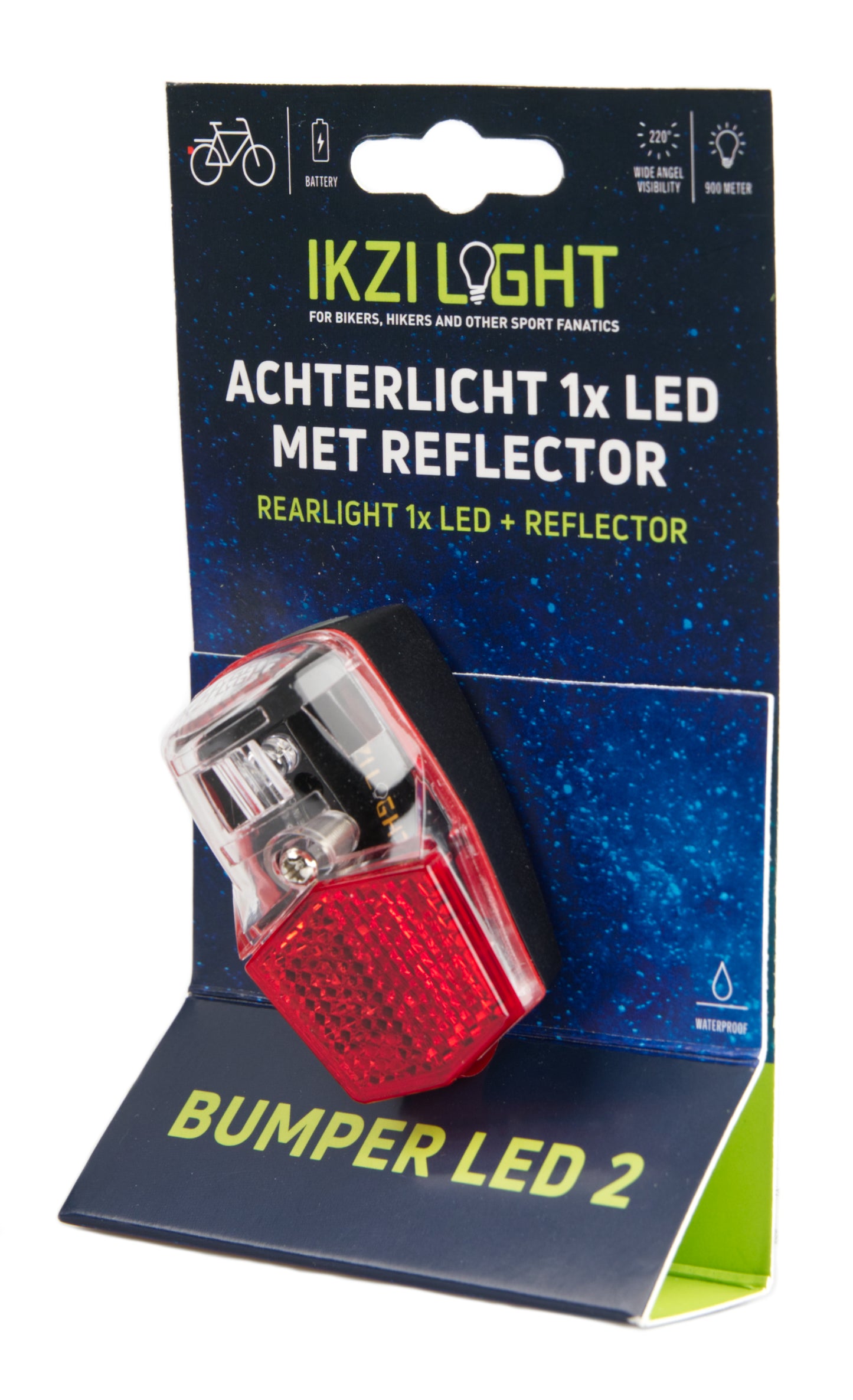 Achterlicht IKZI 1x LED met E1-goedgekeurde reflector