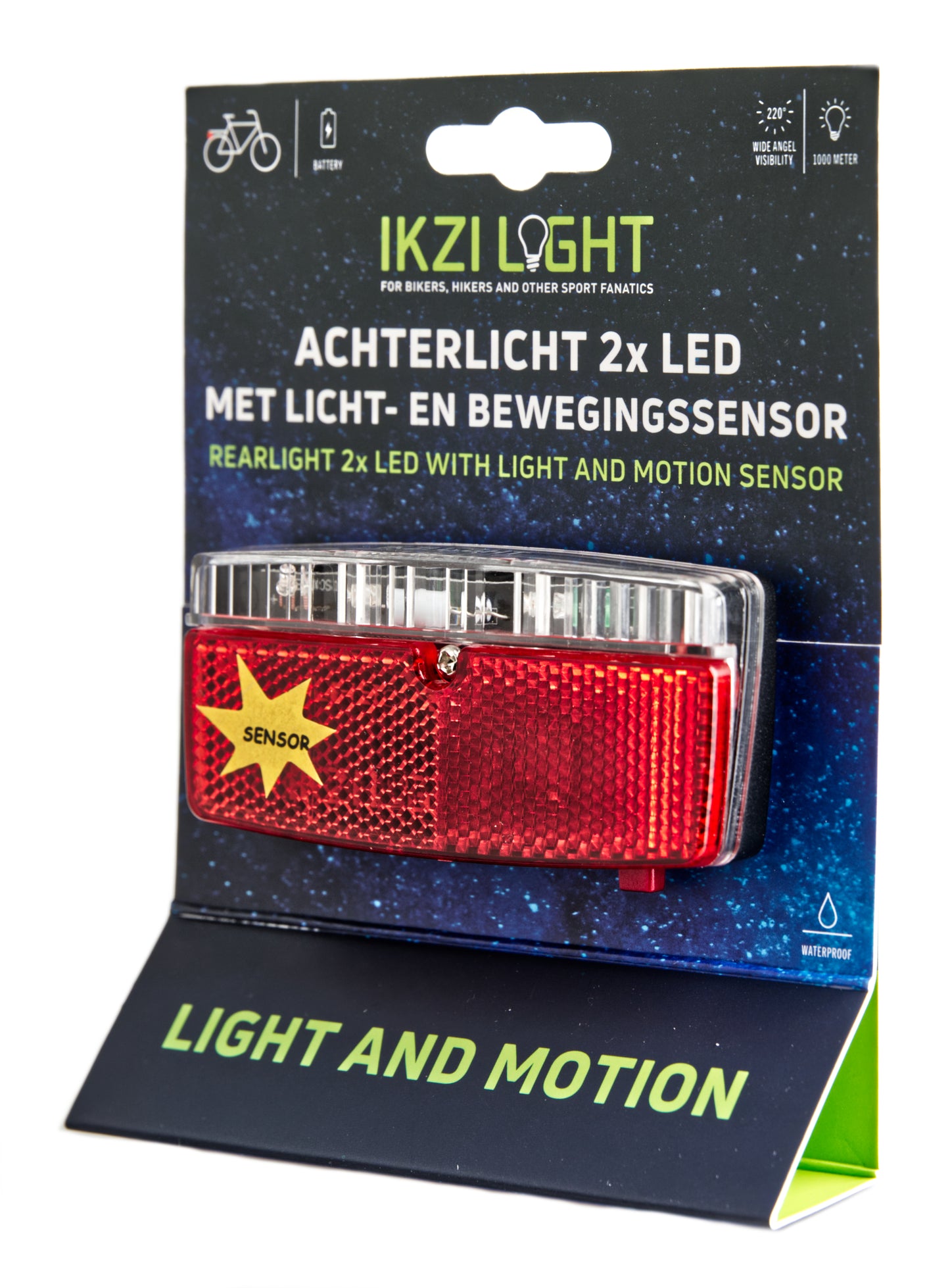 Achterlicht IKZI 5x LED met licht- en bewegingssensor