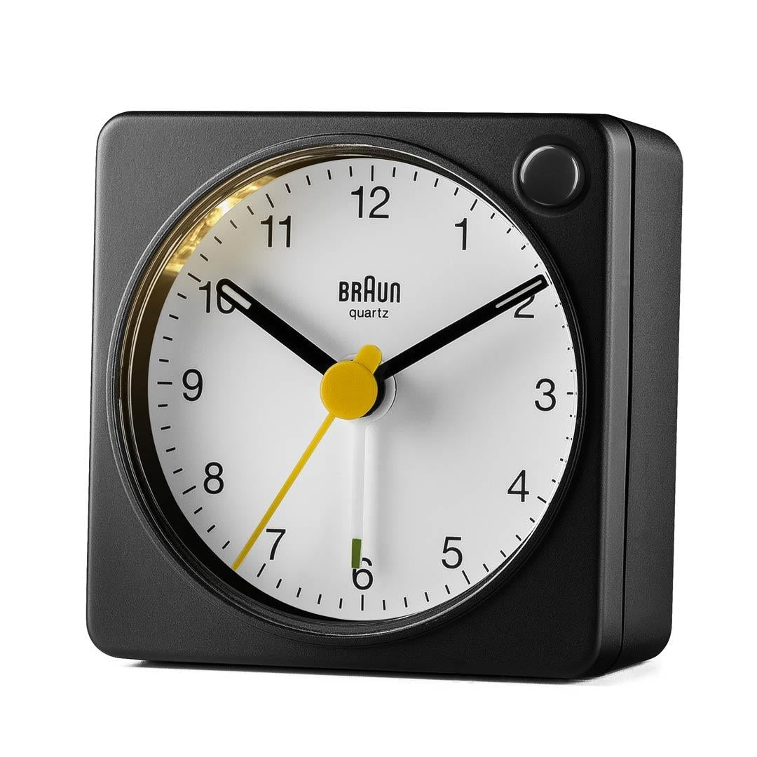 Braun BC 02 XBW quartz alarm black / white with light switch