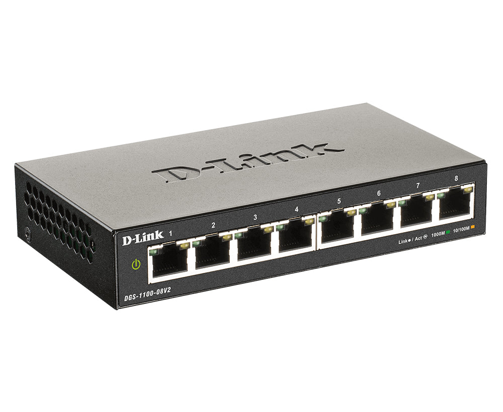 D-Link DGS-1100-08V2/E 8 Port Layer2 Gigabit Smart Sw