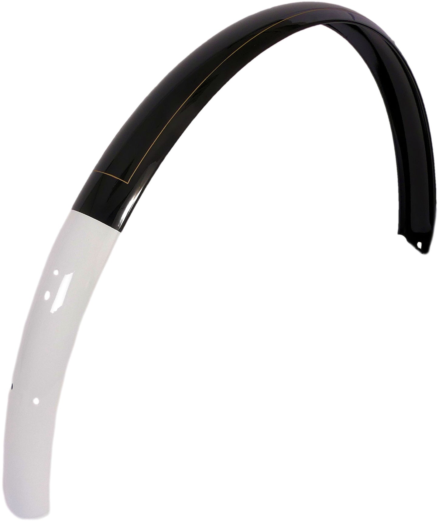 Achterspatbord Gazelle V3 Tour met witte bies - zwart