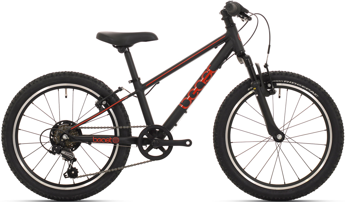 Kinderfiets Bikefun Beast 20 inch met Shimano 6 versnellingen en V-brakes - Zwart/Rood