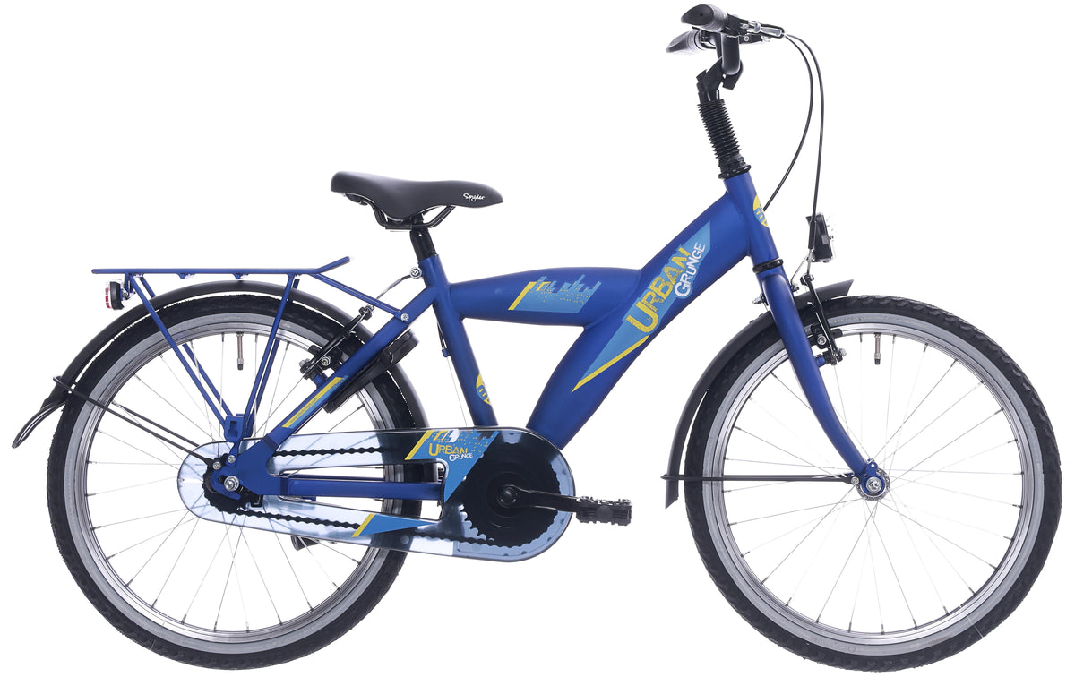 Kinderfiets Bikefun Urban City 20 inch met Remnaaf - Kobalt Mat Blauw