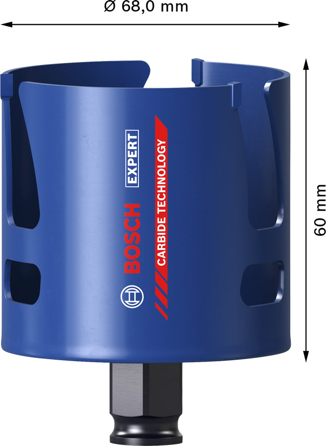 Bosch EXPERT Hole Saw ConstructionMaterial 68mm