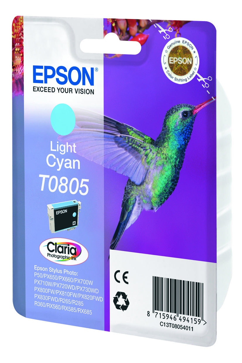 Epson ink cartridge light cyan T 080 T 0805
