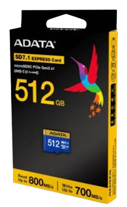 ADATA mSD EXPRESS SWITCH 2 512GB PCIe U3 C10 V30 RW:800MBs/700MBs