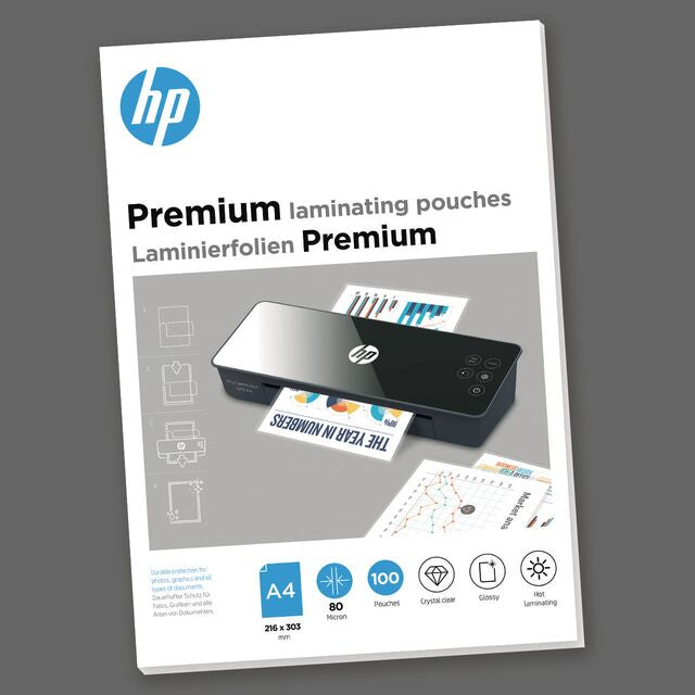 HP Premium Laminating pouches A4 80 Micron