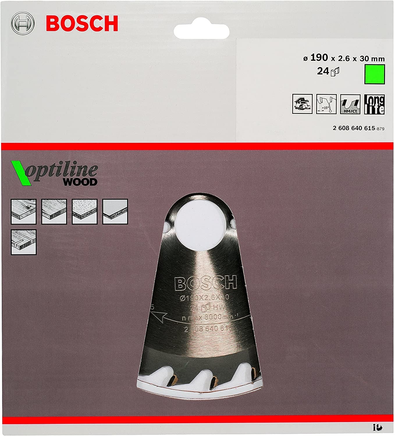 Bosch Circ. Saw Blade OP WO H 190x30-24