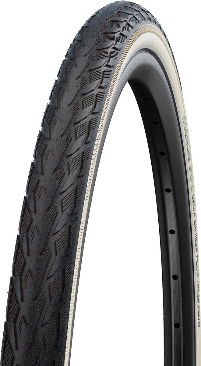 Schwalbe btb Delta Cruiser Plus 28 x 1.10 zwart/wit refl