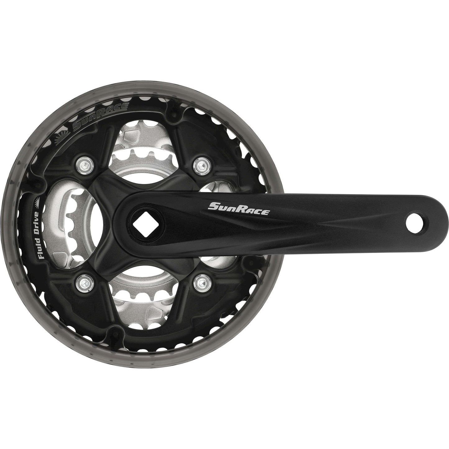 Sunrace crankstel M50 42/34/24 zwart