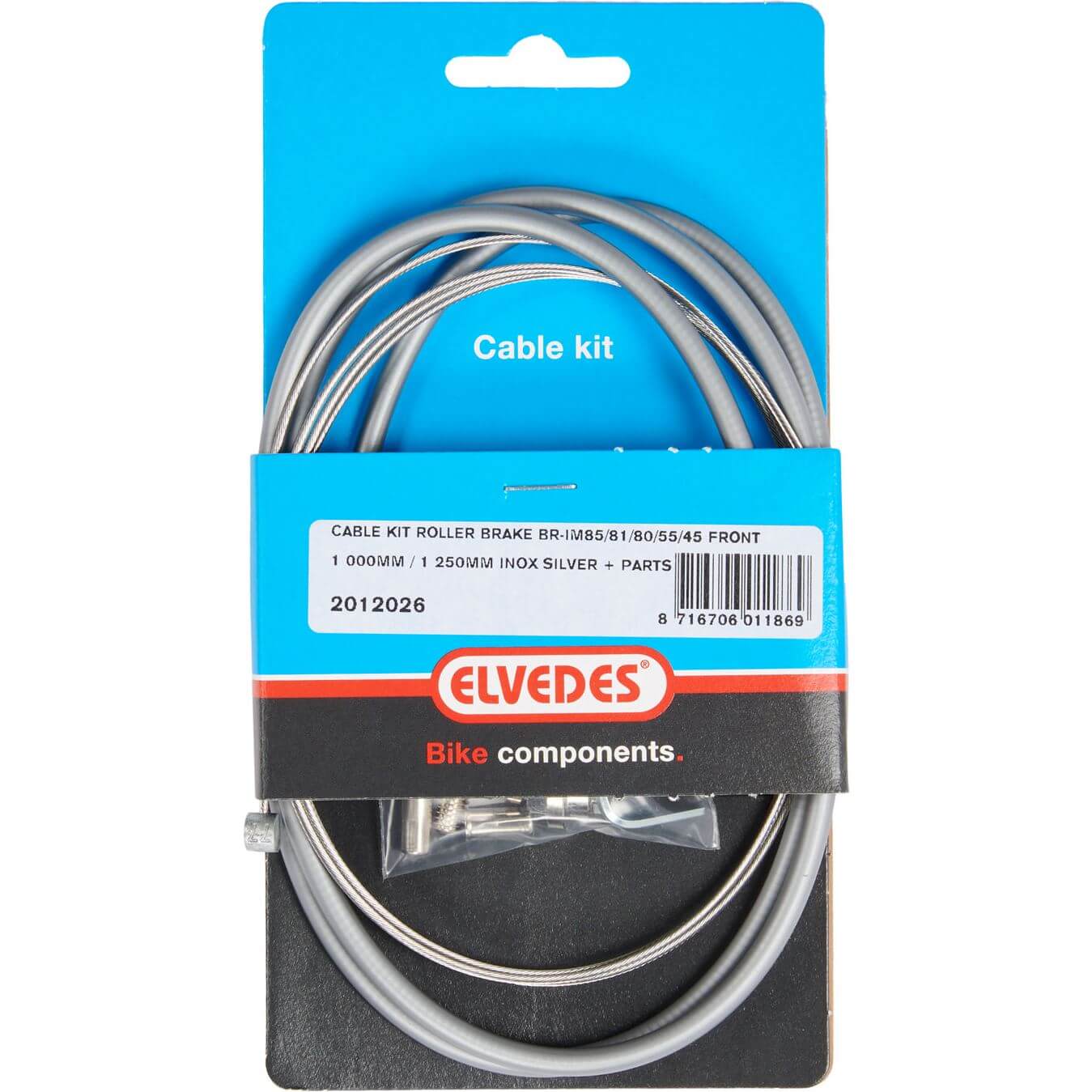 Elvedes remkabel voor Rollerbrake br-im85/81/55/45 zilver