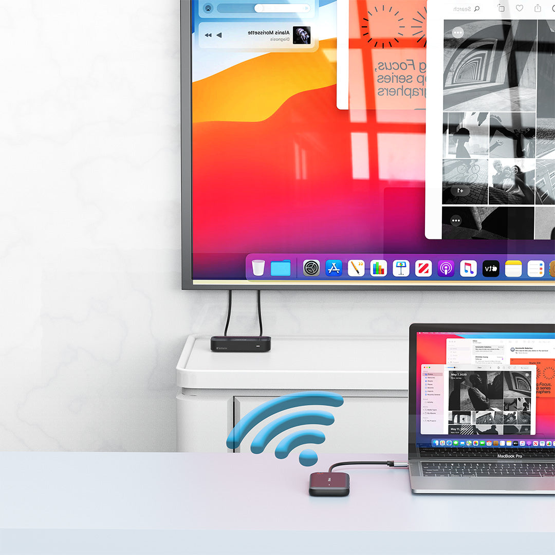 Verbatim Share My Screen USB-C Wirel.Displ.Ad. 1080P/Hub 32146