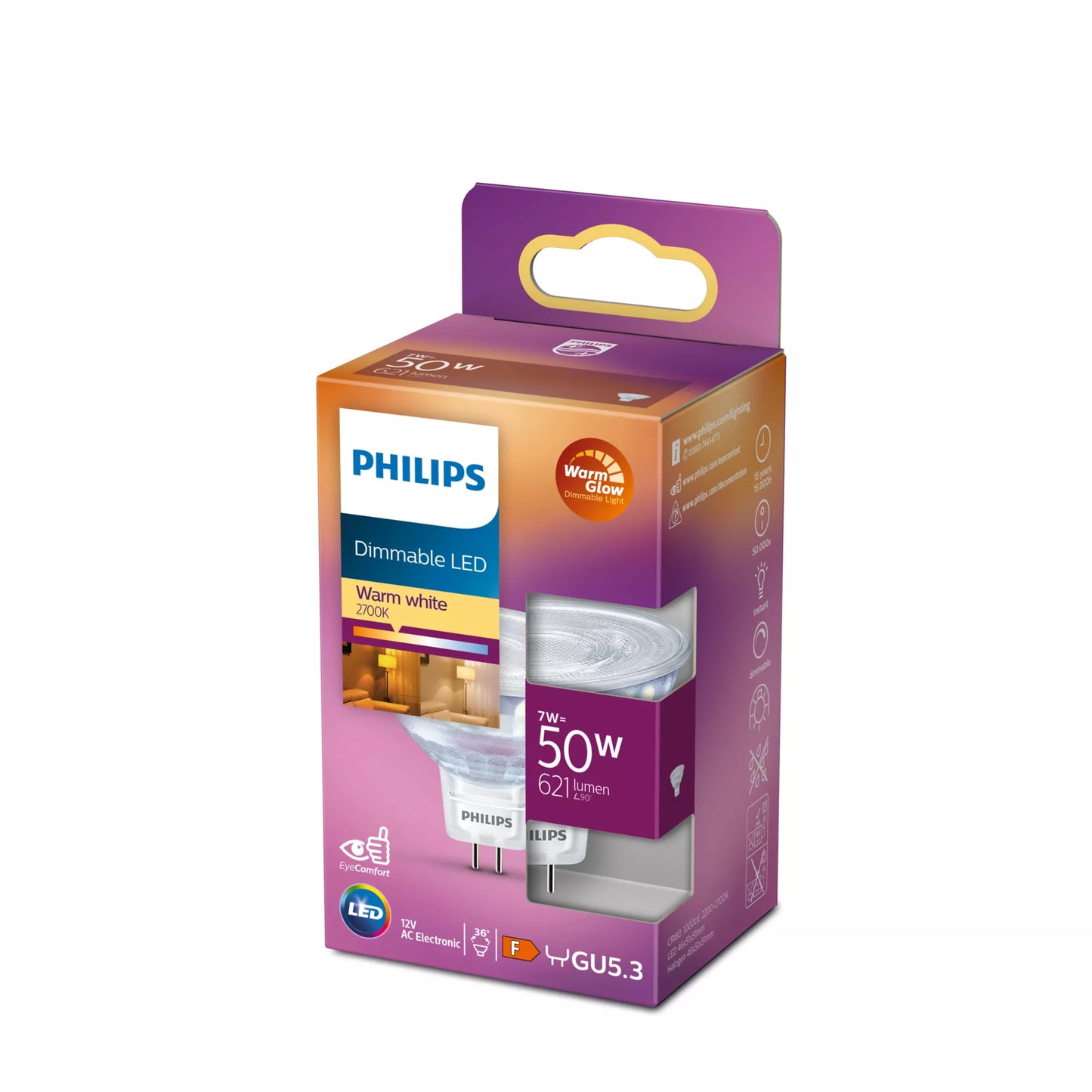 Phi LED 12V 36D WGD 50W GU5.3