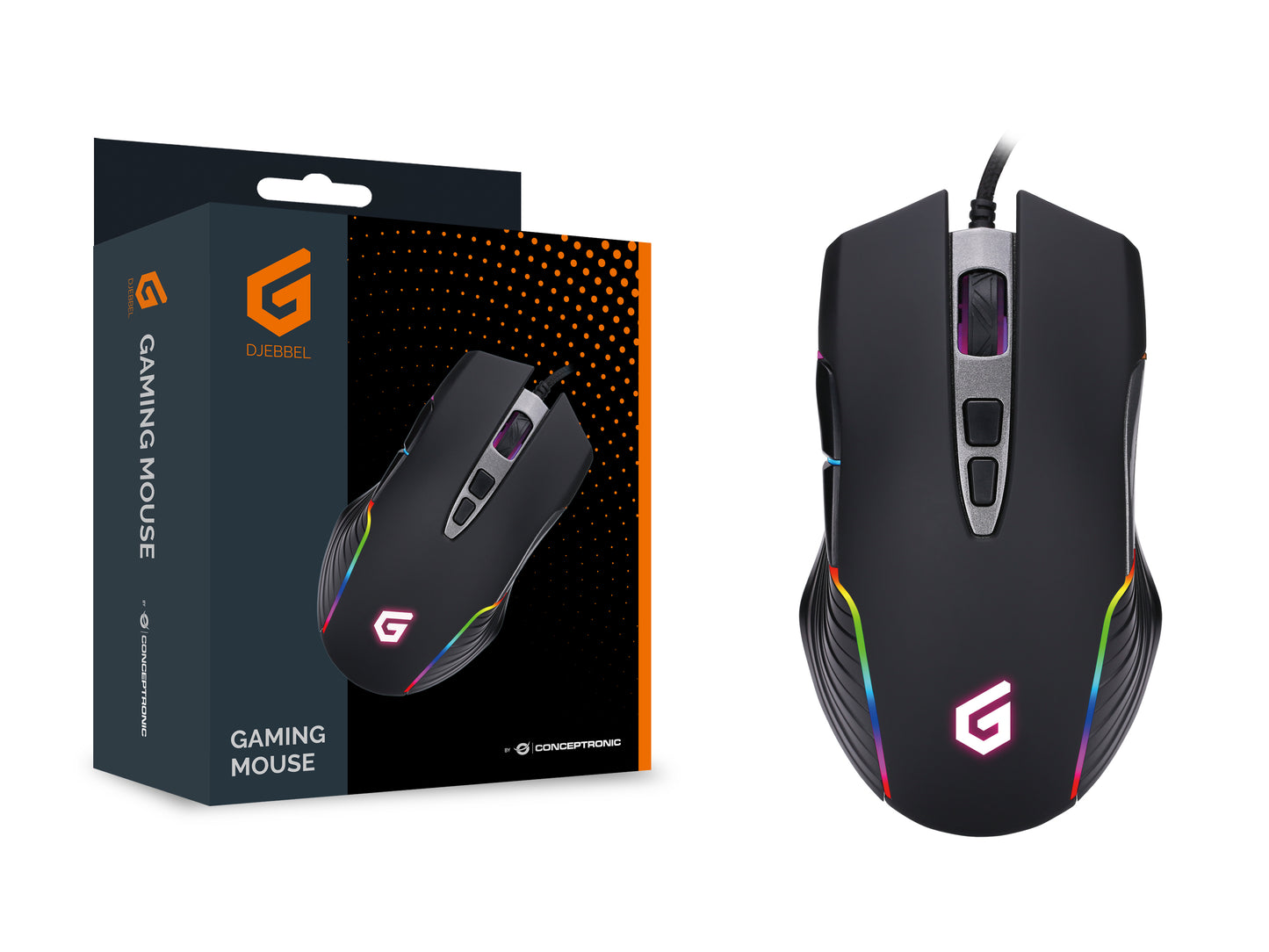 Conceptronic DJEBBEL03B 7D Gaming Mouse, 7200 DPI