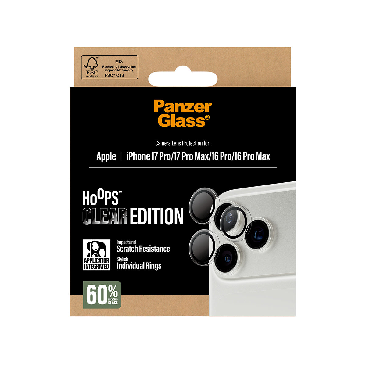 PanzerGlass Hoops Transparent iP 16 17 Pro iP 16 17 Pro Max
