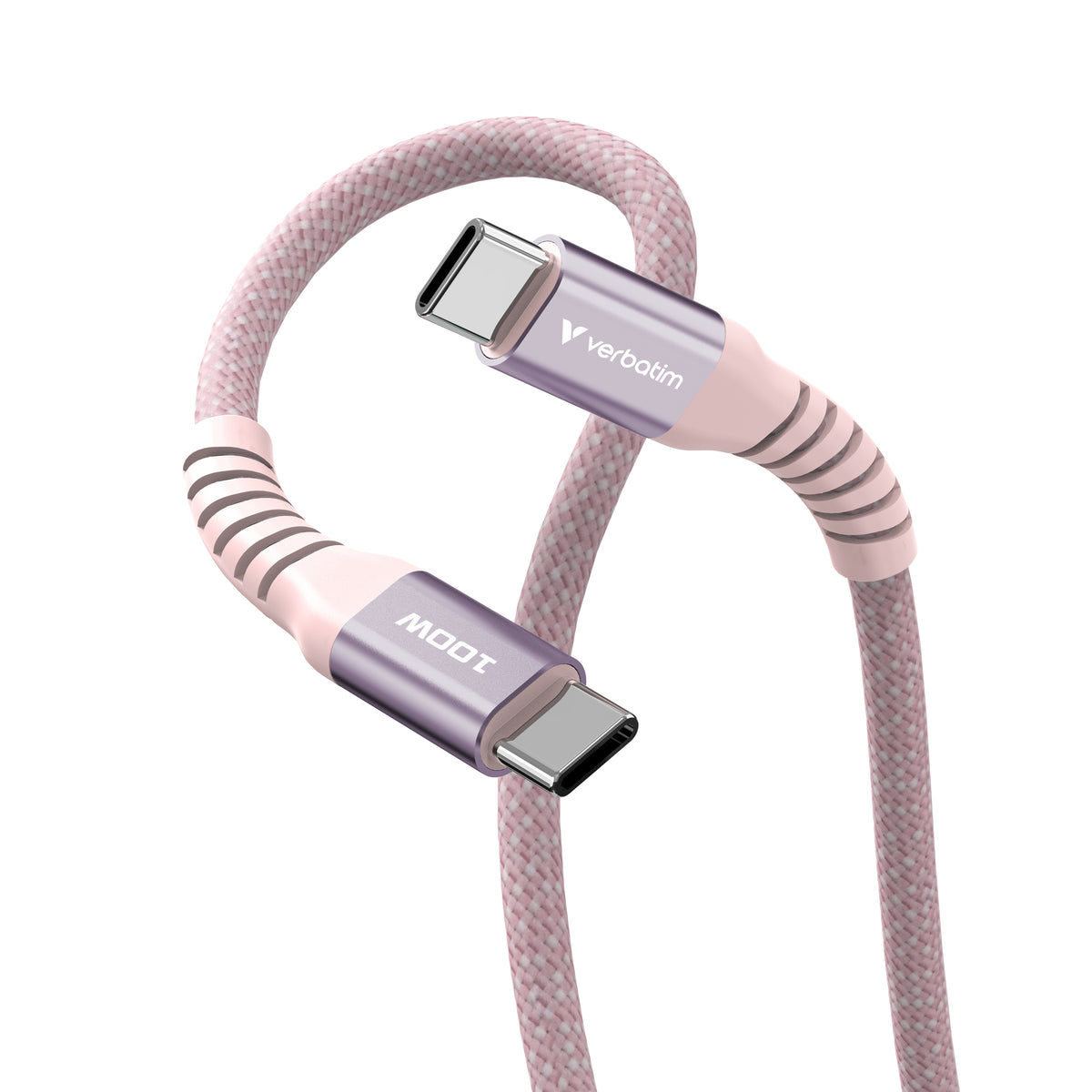 Verbatim Sync&Charge 100W 120cm USB-C/USB-C Magnetic pink 31857