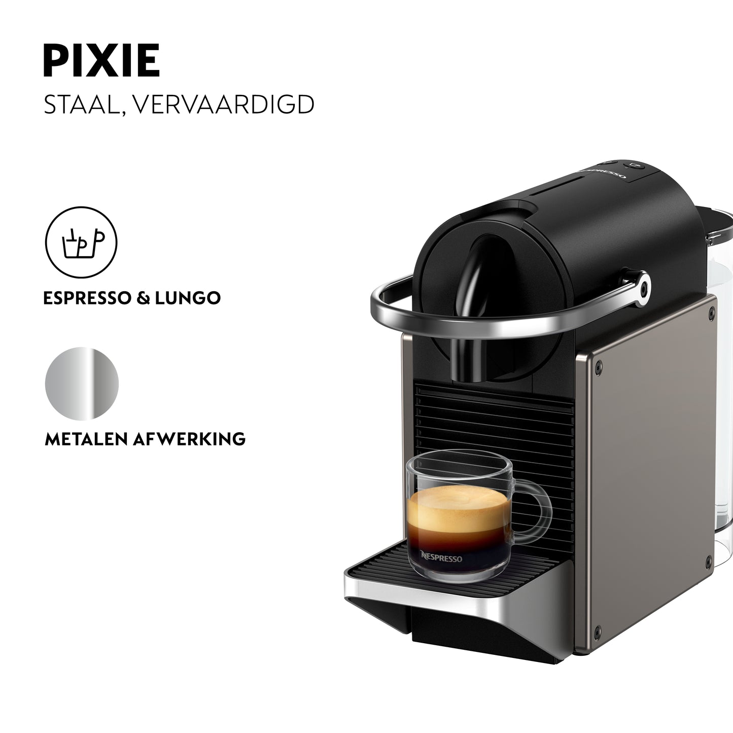 Nespresso XN 306 T Pixie Coffee Machine titan by Krups