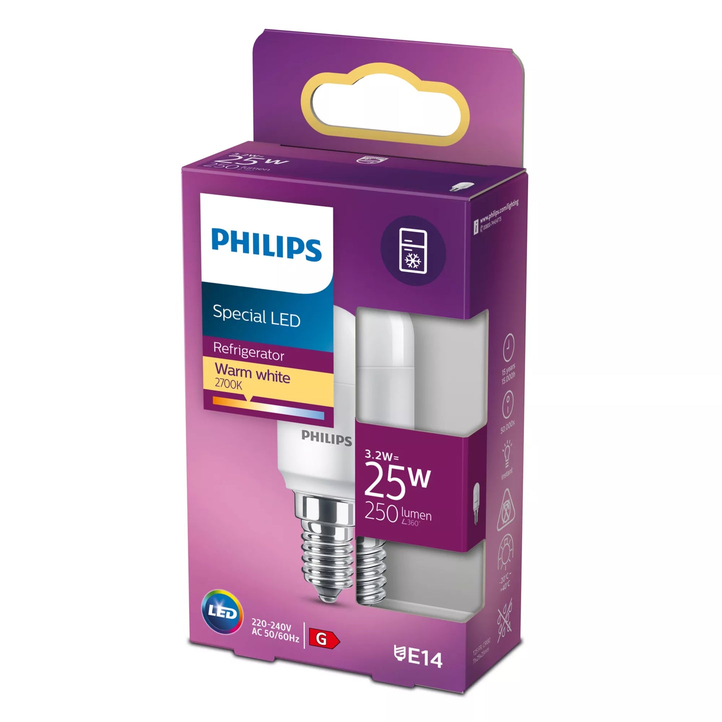 Phi LED T25 WW FR ND 25W E14