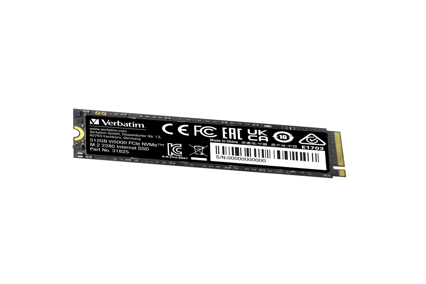 Verbatim Vi5000 M.2 SSD    512GB PCIe4 NVMe                 31825