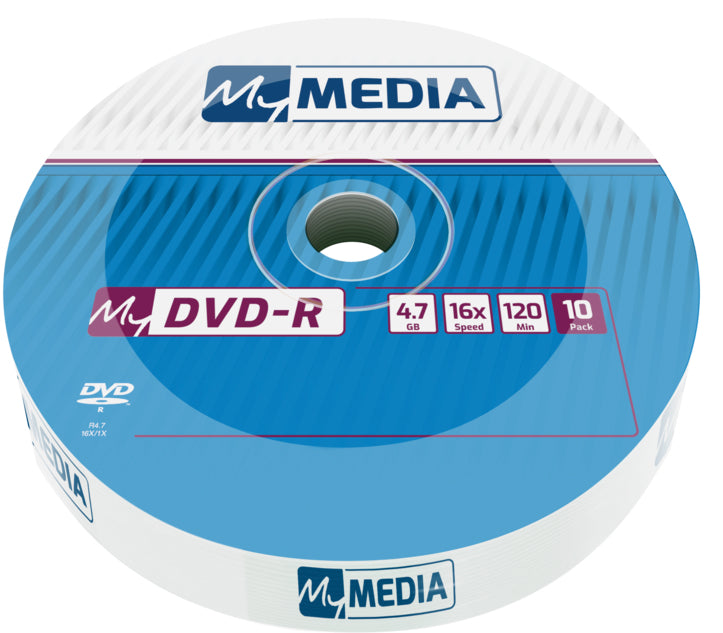 1x10 MyMedia DVD-R 4,7GB 16x Speed matt silver Wrap