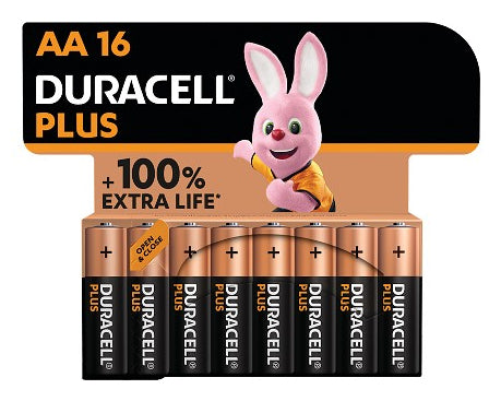 1x16 Duracell Plus Power Boost MN1500 AA LR6 1,5V