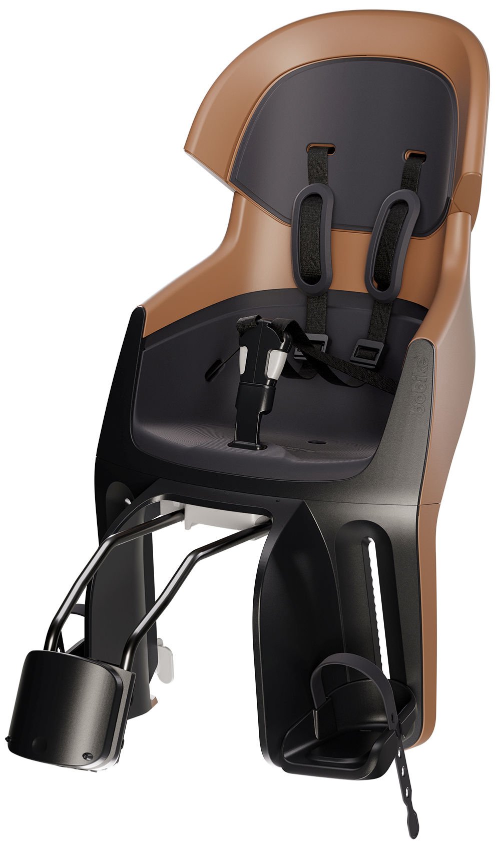Kinderzitje achter Bobike Evolve Maxi - framebevestiging - Cinnamon Brown