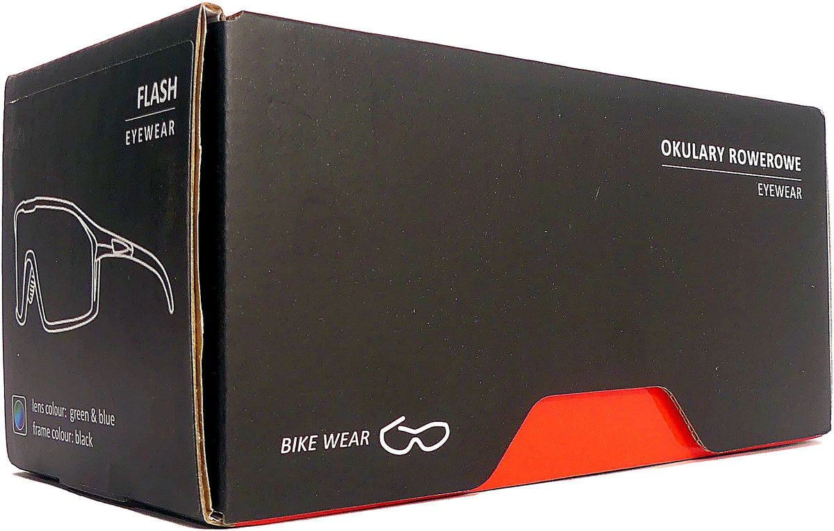 Fietsbril Kross Flash UV400 gepolariseerde lenzen - zwart frame