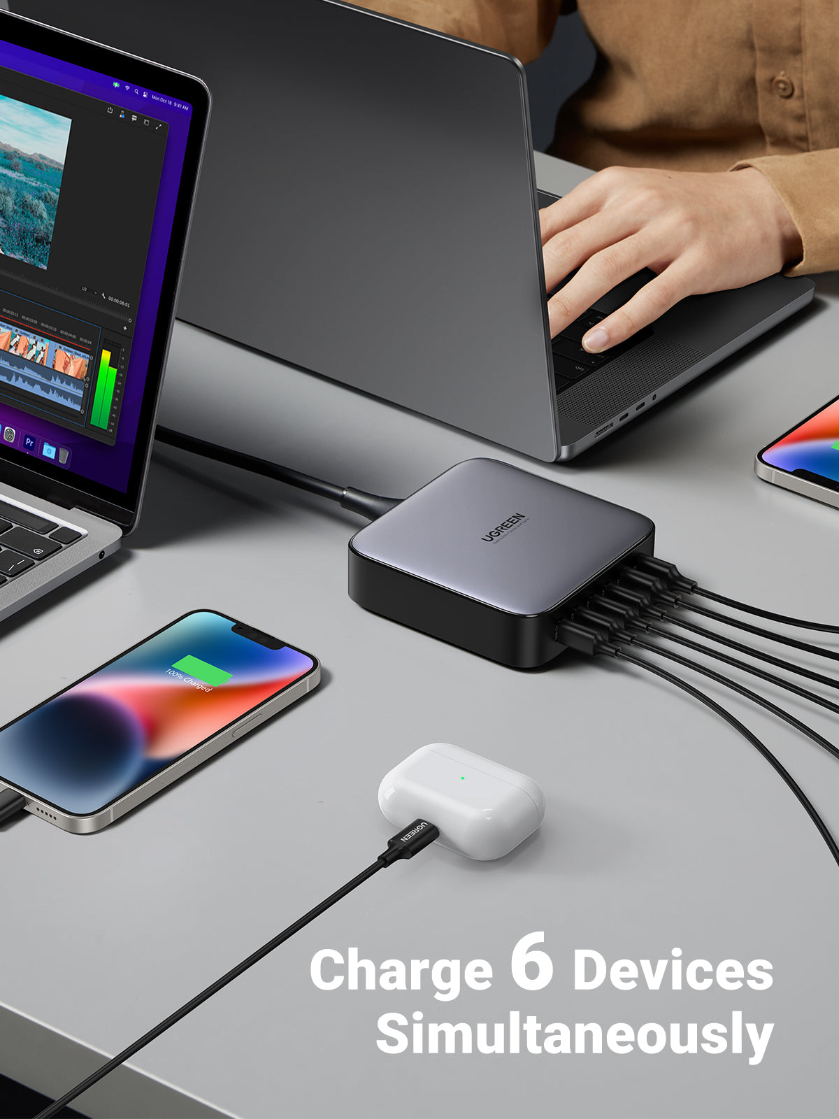UGREEN 2USB-A+4USB-C 200W Desktop Fast Charger