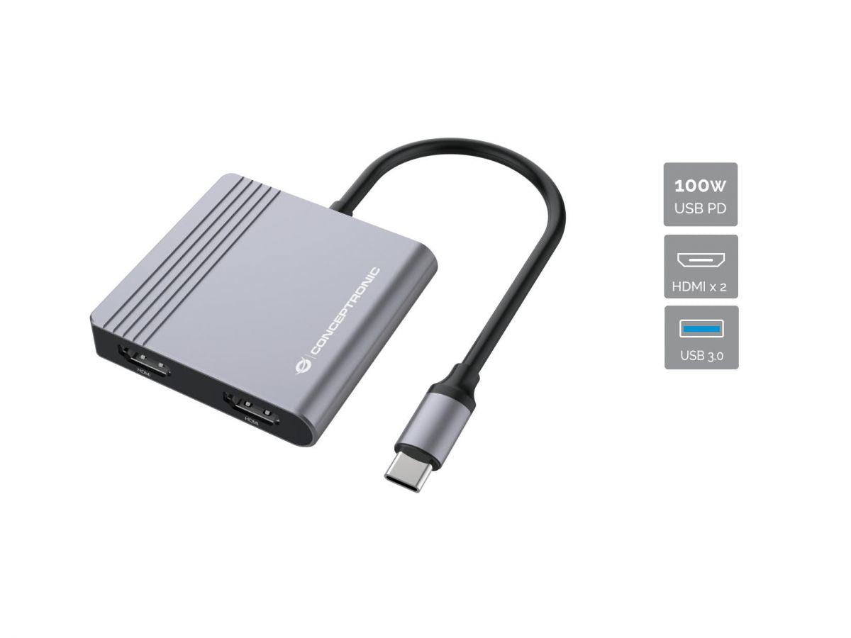 Conceptronic DONN13G 4-in-1 USB 3.2 Docking
