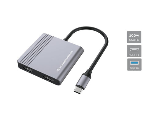 Conceptronic DONN13G 4-in-1 USB 3.2 Docking