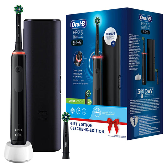 Oral-B PRO 3 3500 Black Edition with travel case