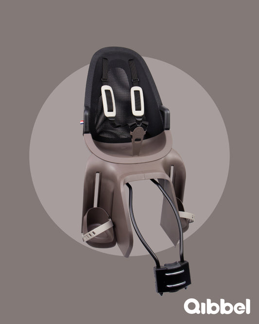 Kinderzitje achter Qibbel Air Hazel Brown framebevestiging (FF)