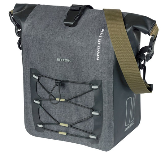 Enkele tas Basil Navigator Storm M MIK 12-15L 14 x 25 x 36 cm  - zwart