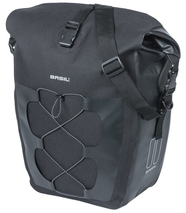 Enkele tas Basil Navigator Waterproof L MIK 25-31L 14 x 26 x 42 cm - zwart