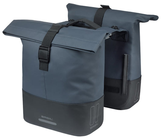 Dubbele fietstas Cove MIK 28-32L 14 x 29 x 36 cm - blauw/zwart