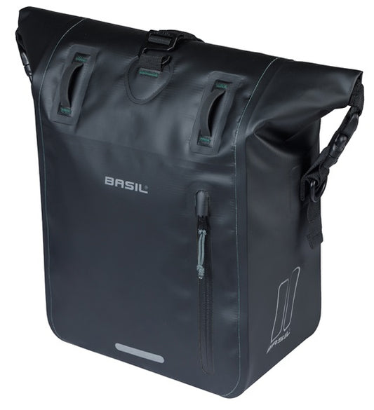 Enkele fietstas Basil Rivo M tarpaulin MIK 12-15L 14 x 25 x 38 cm - zwart