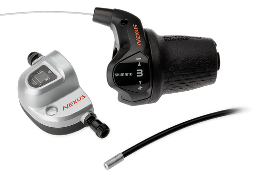 Draaiversteller 3 speed Shimano Nexus SL-3S42E met kabels (1850 mm) en clickbox - zwart (werkplaatsverpakking)