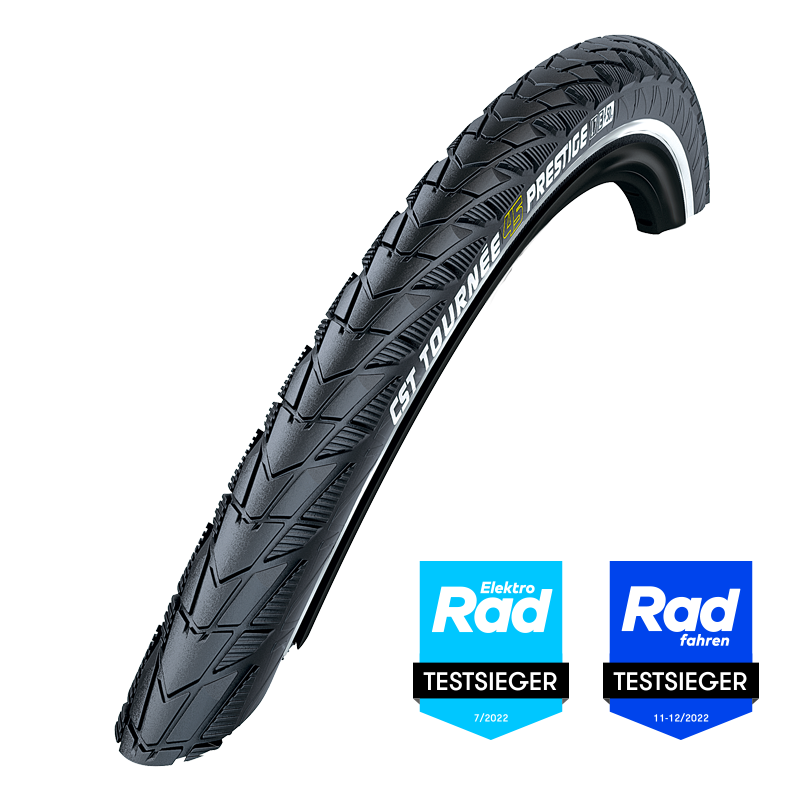 Buitenband CST Tournée 45 Prestige 26 x 1.75" / 47-559 mm - zwart met reflectie