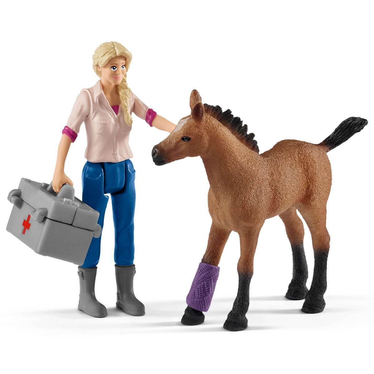 Schleich Farm World       42486 Vet visiting Mare and Foal