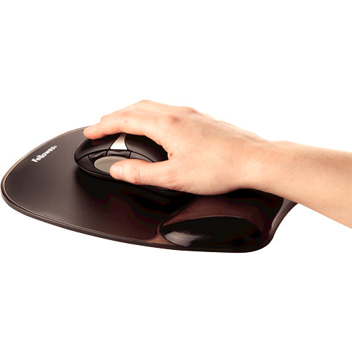Fellowes Crystal Gel Mouse Gel Wrist Support black