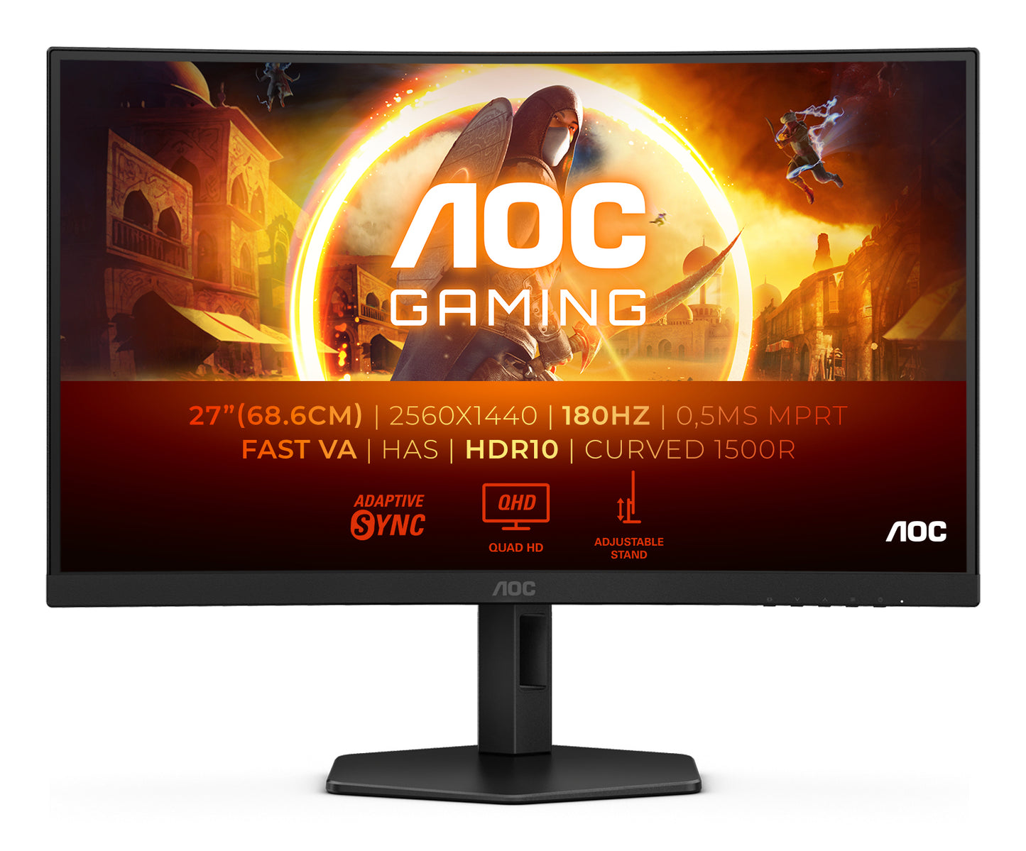 AOC Gaming CQ27G4X 27 Inch QHD Curved Monitor