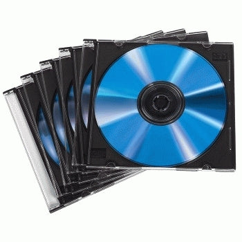 1x50 Hama CD Jewel Case SlimLine Transparent-black          51269