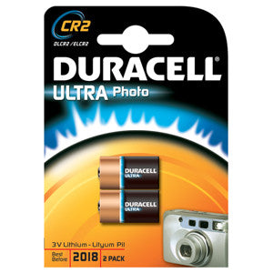 1x2 Duracell Lithium CR2 Photo Battery 3V 800mAh CR15H270